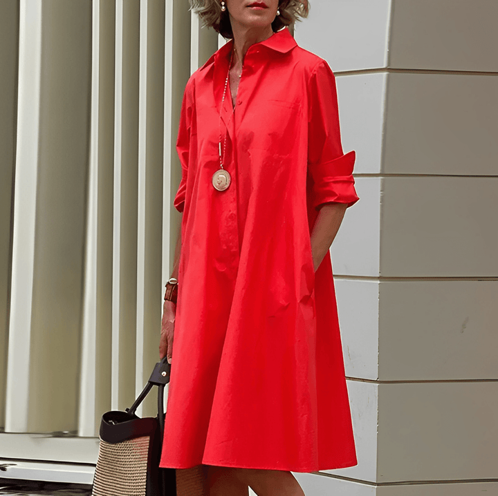 Lune London | Stylish Shirt Dress with 3/4 Sleeves