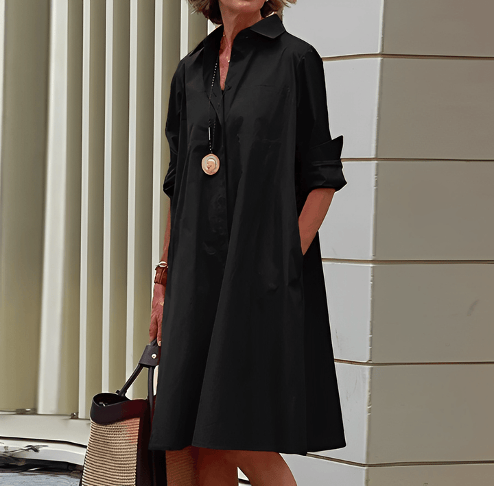Lune London | Stylish Shirt Dress with 3/4 Sleeves