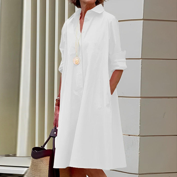 Lune London | Stylish Shirt Dress with 3/4 Sleeves