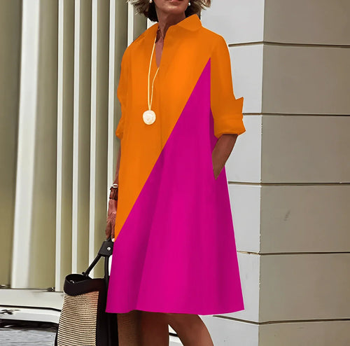 Lune London | Blouse with turned-down collar and three-quarter sleeves