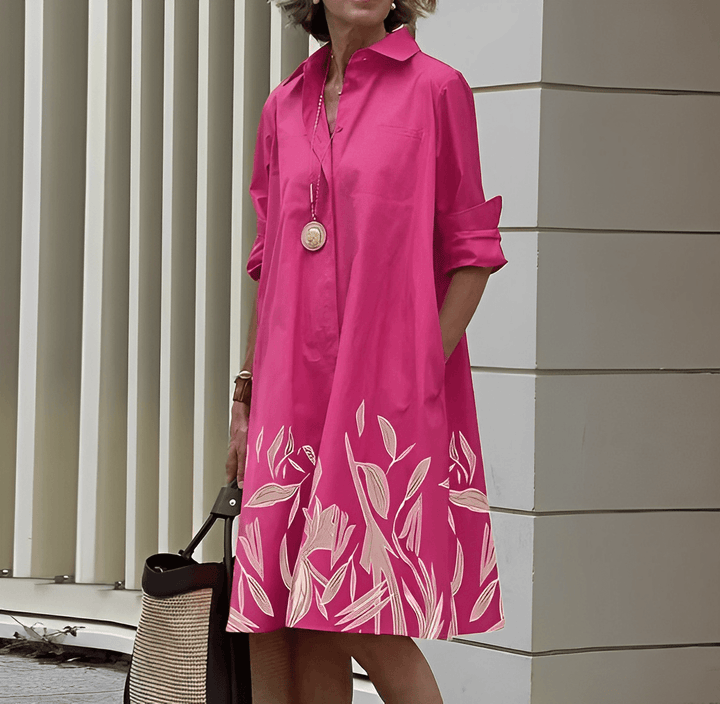 Lune London | Stylish Shirt Dress with 3/4 Sleeves