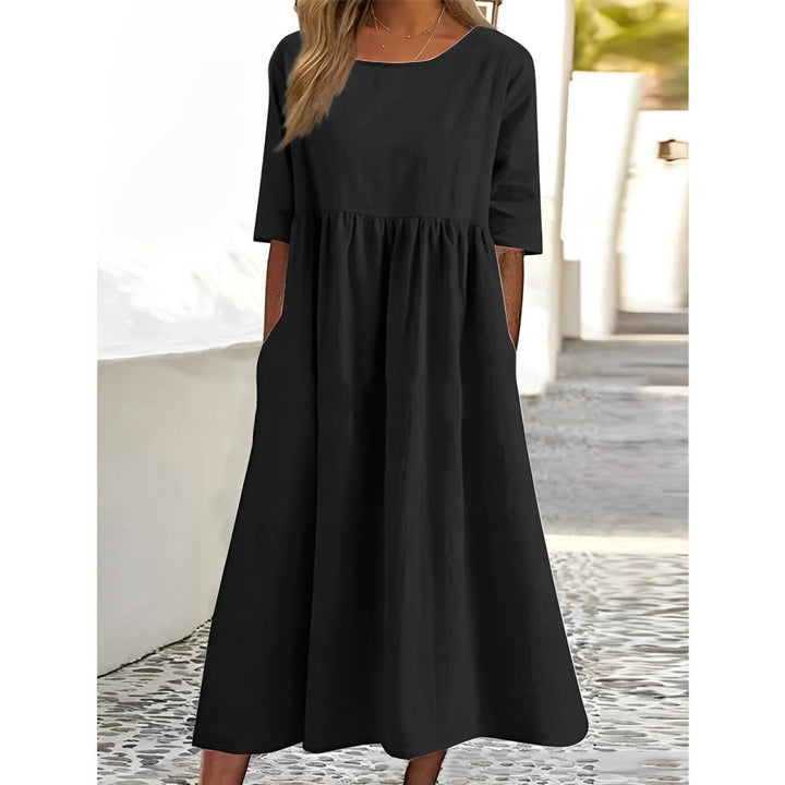 Lune London | Breathable Cotton Linen Midi Dress