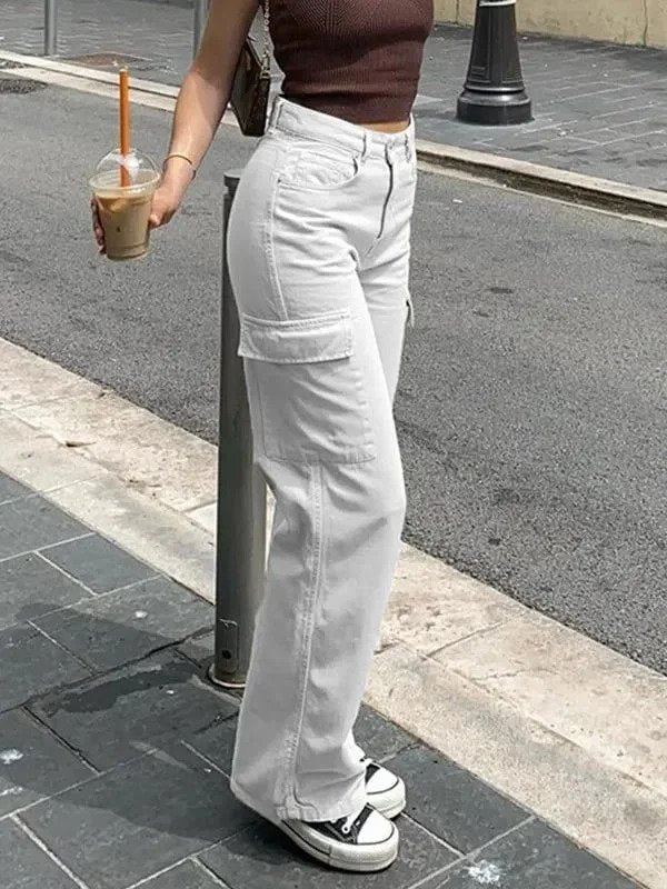 Lune London | Pantalon cargo ajustable à coupe droite