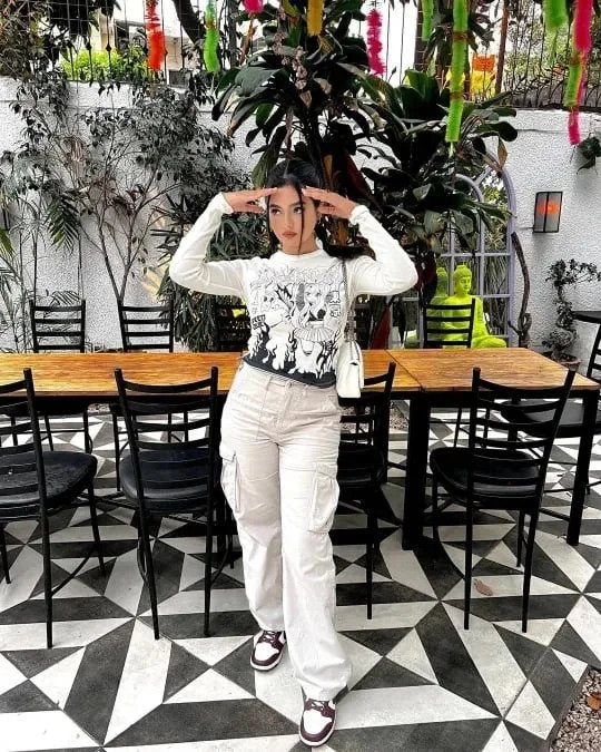 Lune London | Pantalon cargo ajustable à coupe droite