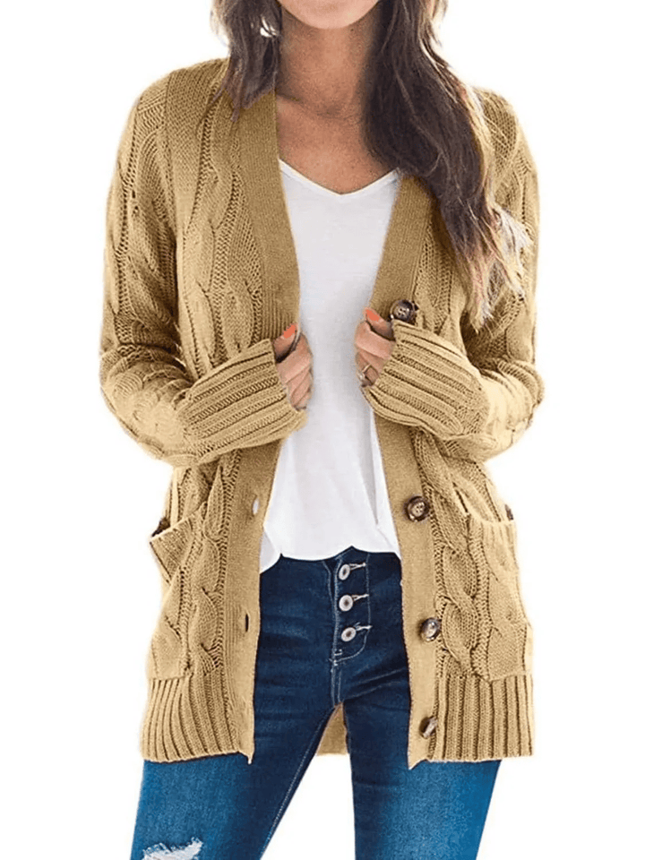Lune London | Open Knit Cardigan with Cable Pattern