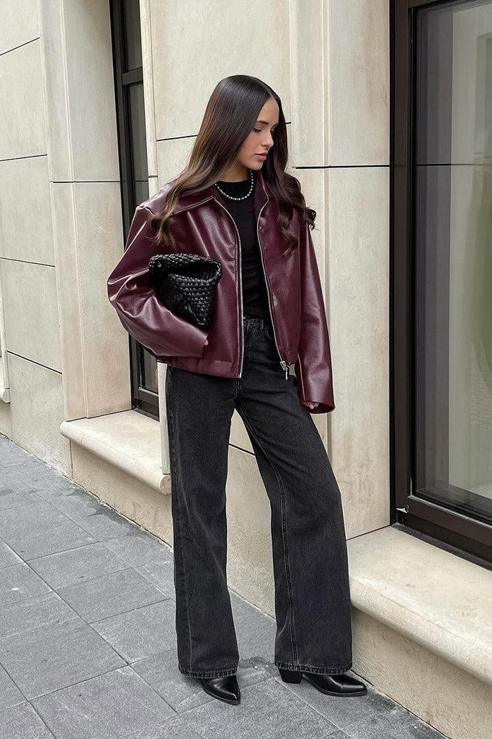 Lune London | Burgundy leather jacket