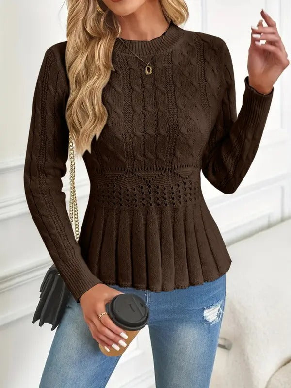 Lune London | Cozy stylish chunky knit sweater with round neckline