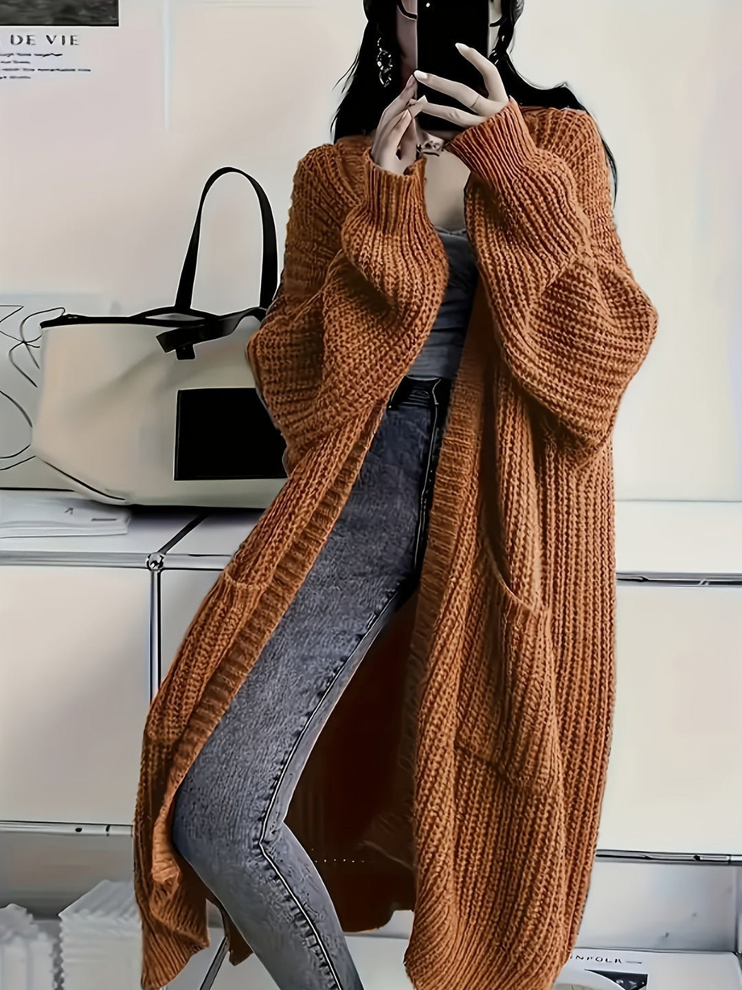 Lune London | Cozy knit cardigan with belt for women
