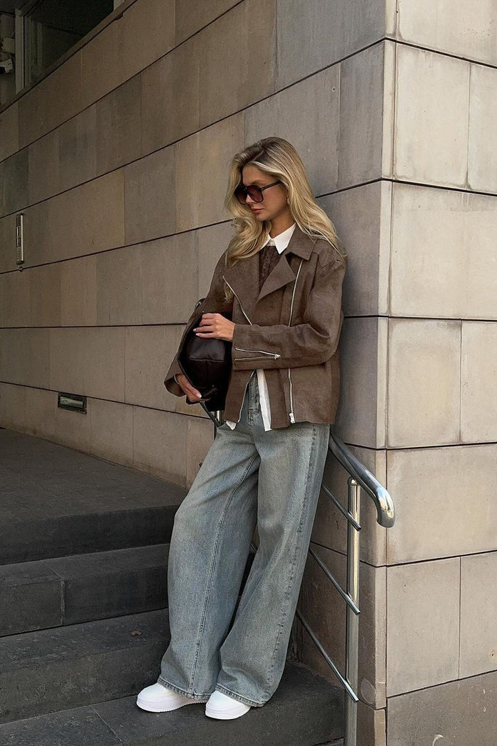 Lune London | Brown Casual Suede Jacket
