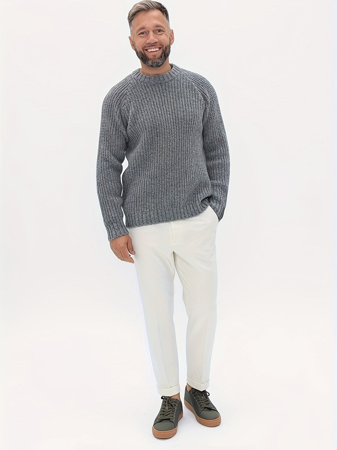 Lune London | Knit Sweater in Classic Design Acrylic Comfortable and Warm