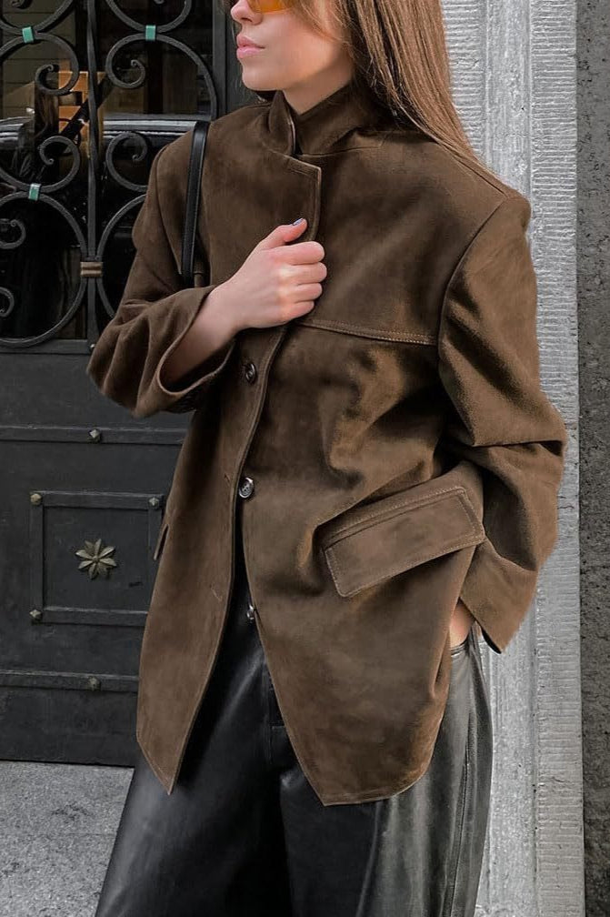 Lune London | Suede Finish Longline Jacket