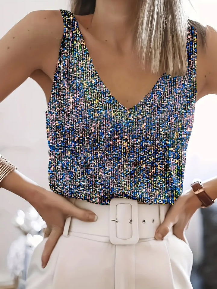Lune London | Sleeveless Top with Sequins