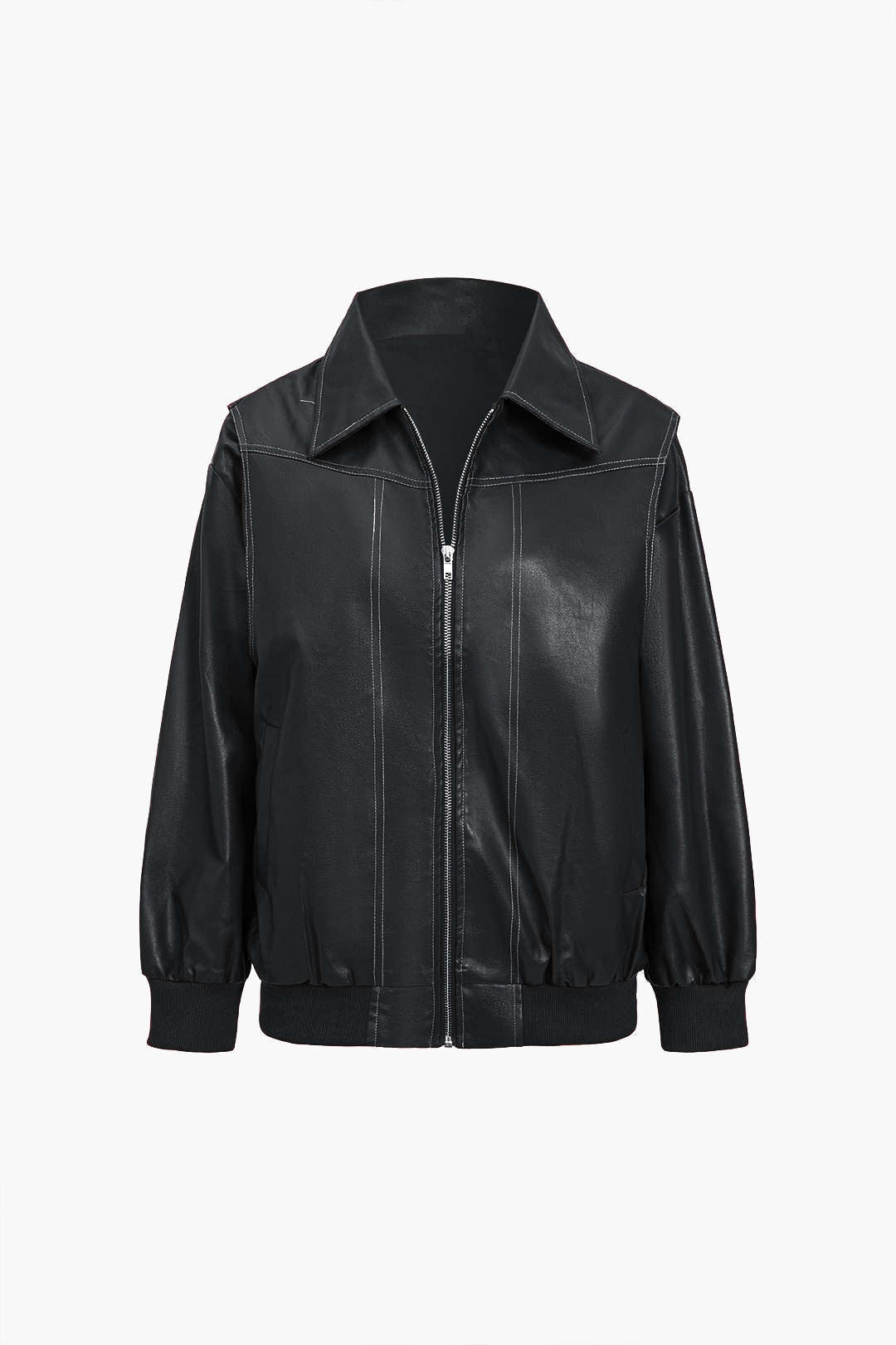 Lune London | Solid Colors Collar Zipper Jacket