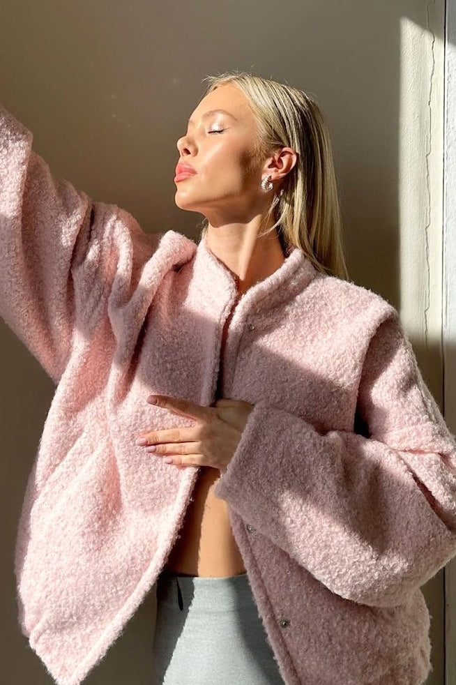 Lune London | Pink Faux Fur Short Jacket