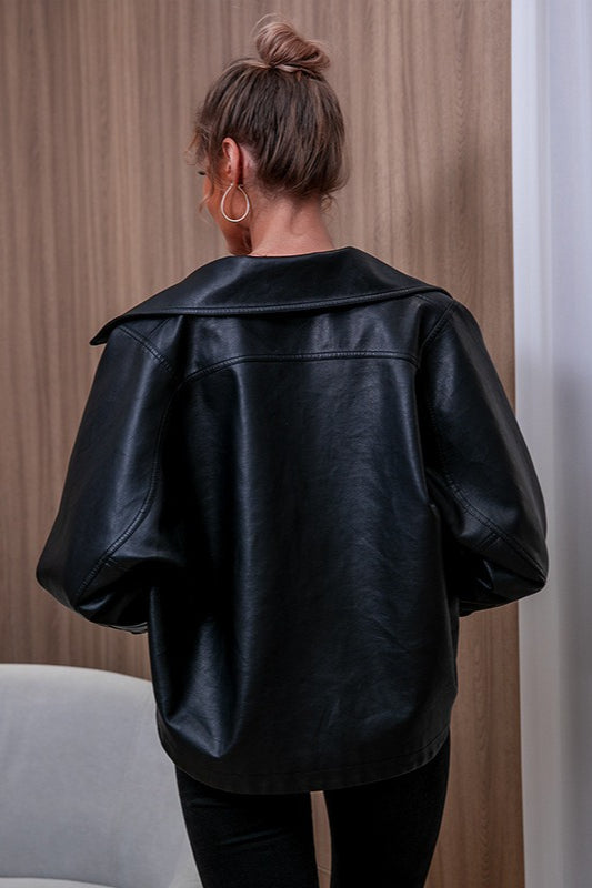 Lune London | Leather Long Sleeve Jacket