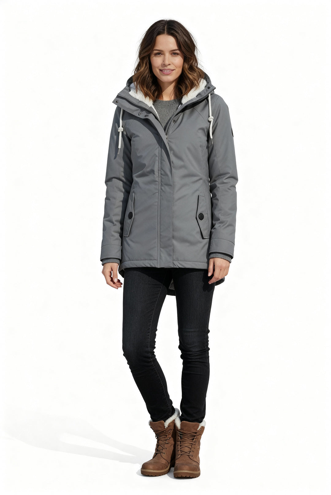 Lune London | Long Winter Coat with Hood & Lining Waterproof Warm & Comfortable