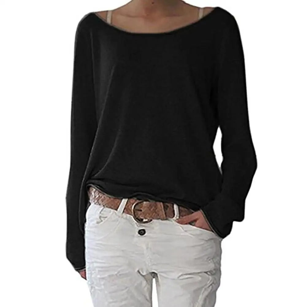 Chic Und Stil | Loosely Knitted Women's Long Sleeve Shirt