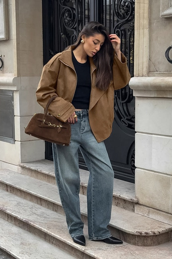 Lune London | Khaki Suede Collar Jacket