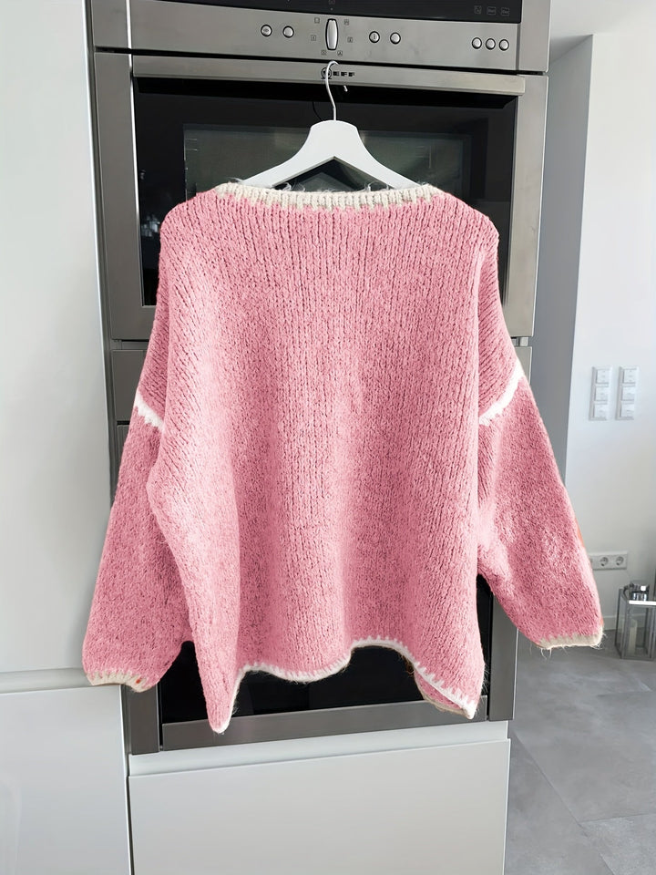 Lune London | Loose Knit Sweater Soft and Cozy Unique Crochet Details