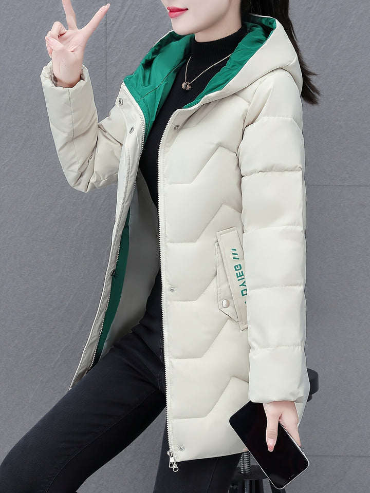 Lune London | Long Casual Women's Down Jacket with Hood