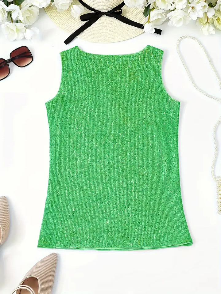 Lune London | Sleeveless Top with Sequins
