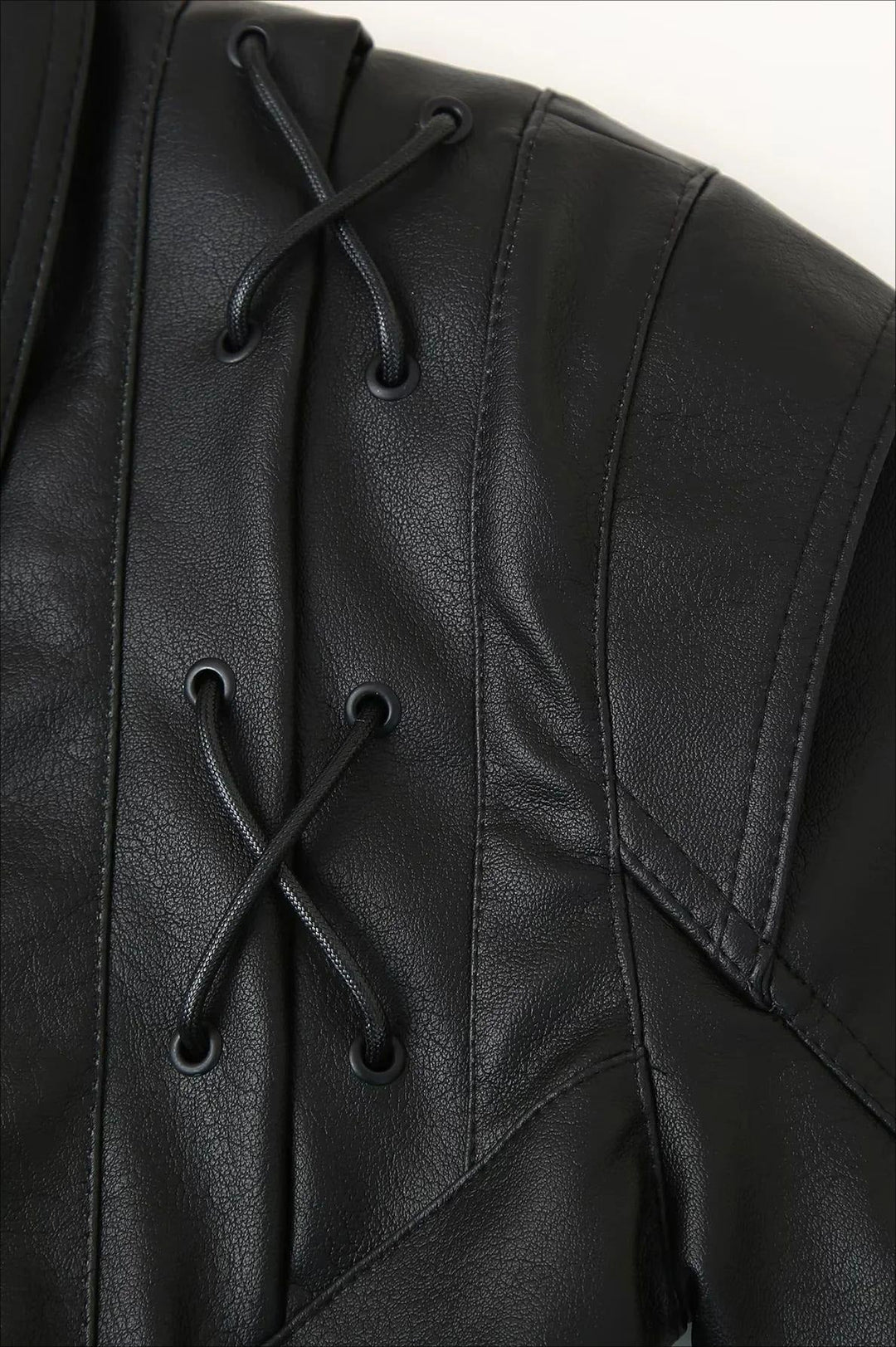 Lune London | Belted PU Leather Jacket