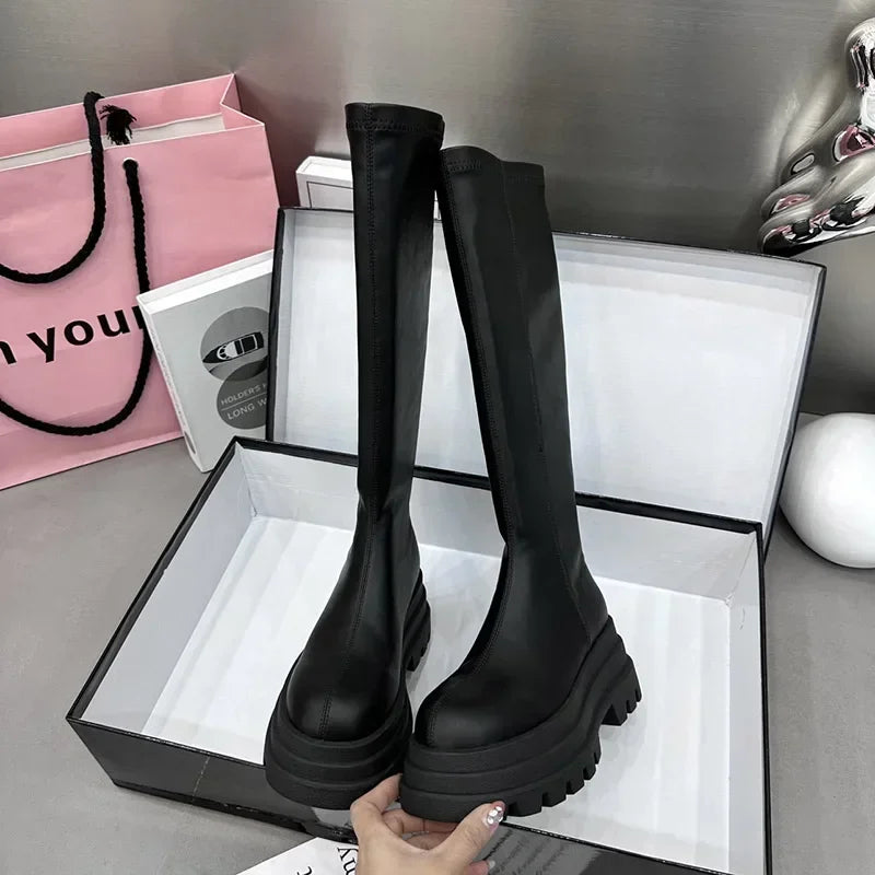 Lune London | Long Black Boot Shoes For Comfort And Style