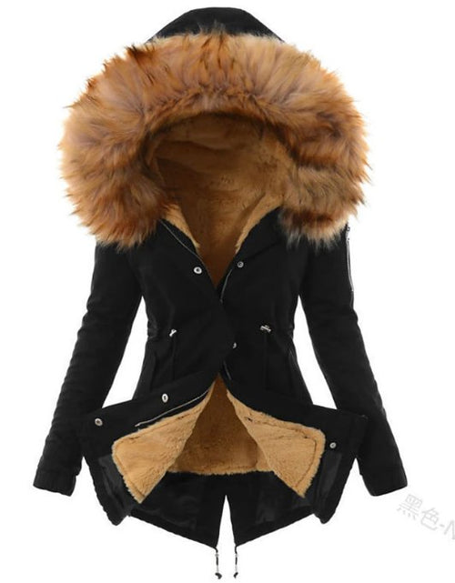 Lune London | Fleece-Lined Winter Parka Hooded Coat with Fur Trim