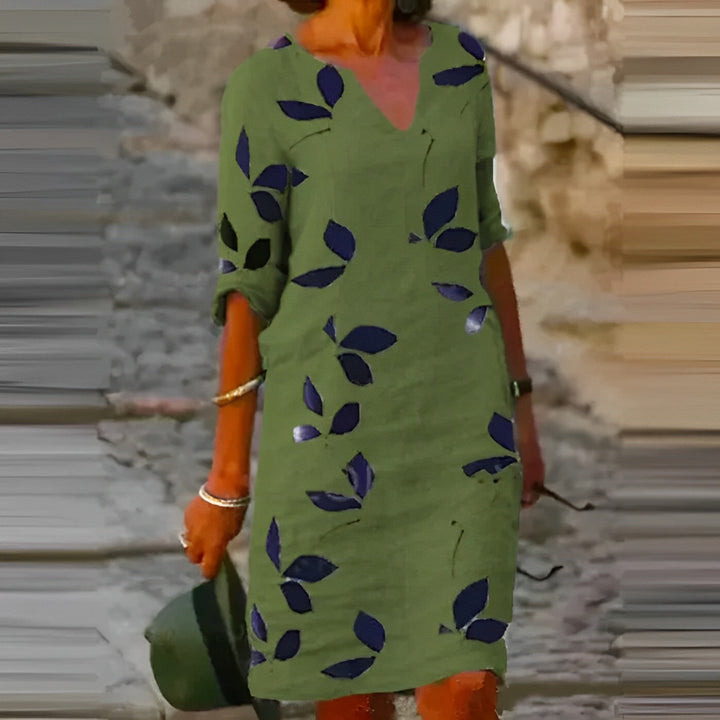 Lune London | Stunning summer dress with leaf print for women