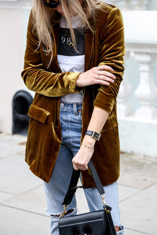 Lune London | Blazer Made Of Velvet In Street Style