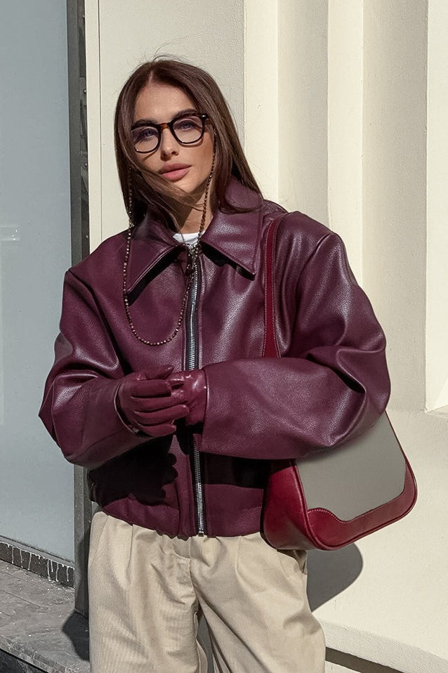 Lune London | Matte Leather Biker Jacket