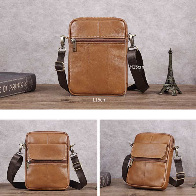 Lune London | Small Shoulder Bag Made of Genuine Leather for Men
