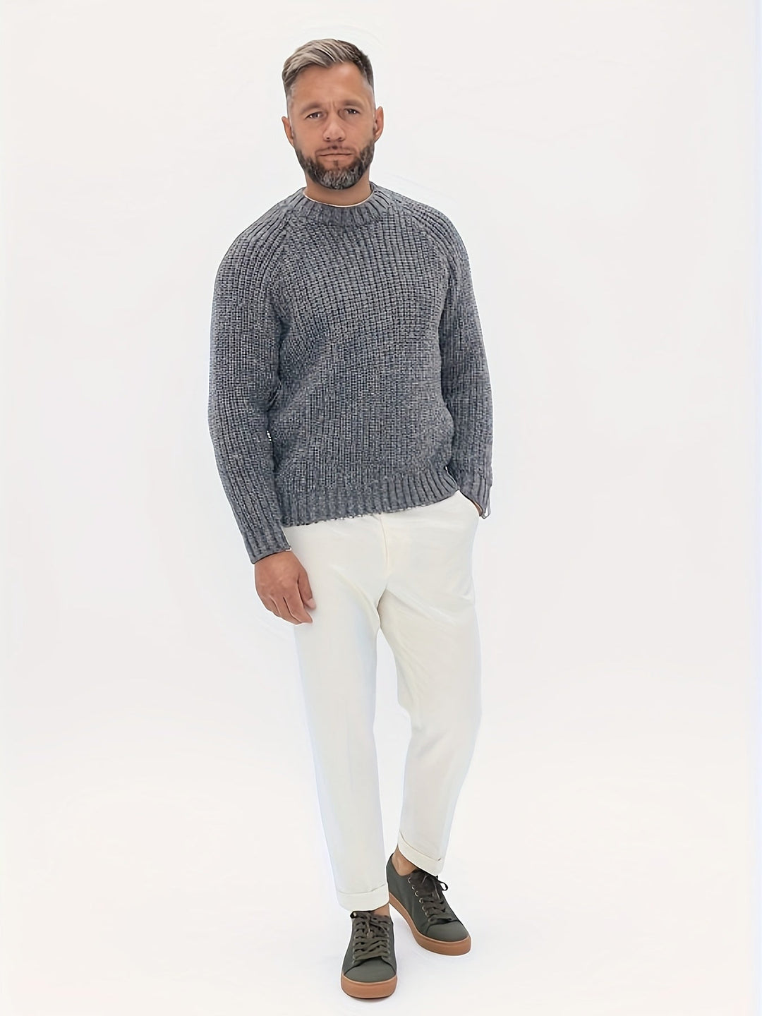Lune London | Knit Sweater in Classic Design Acrylic Comfortable and Warm