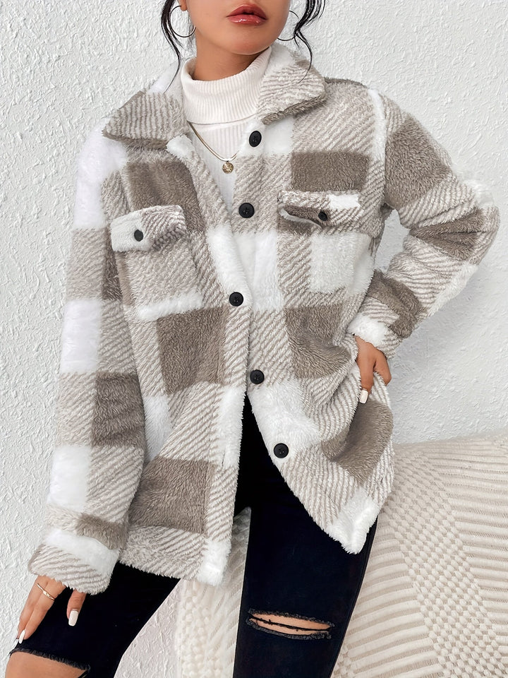 Lune London | Checked button jacket with long sleeves