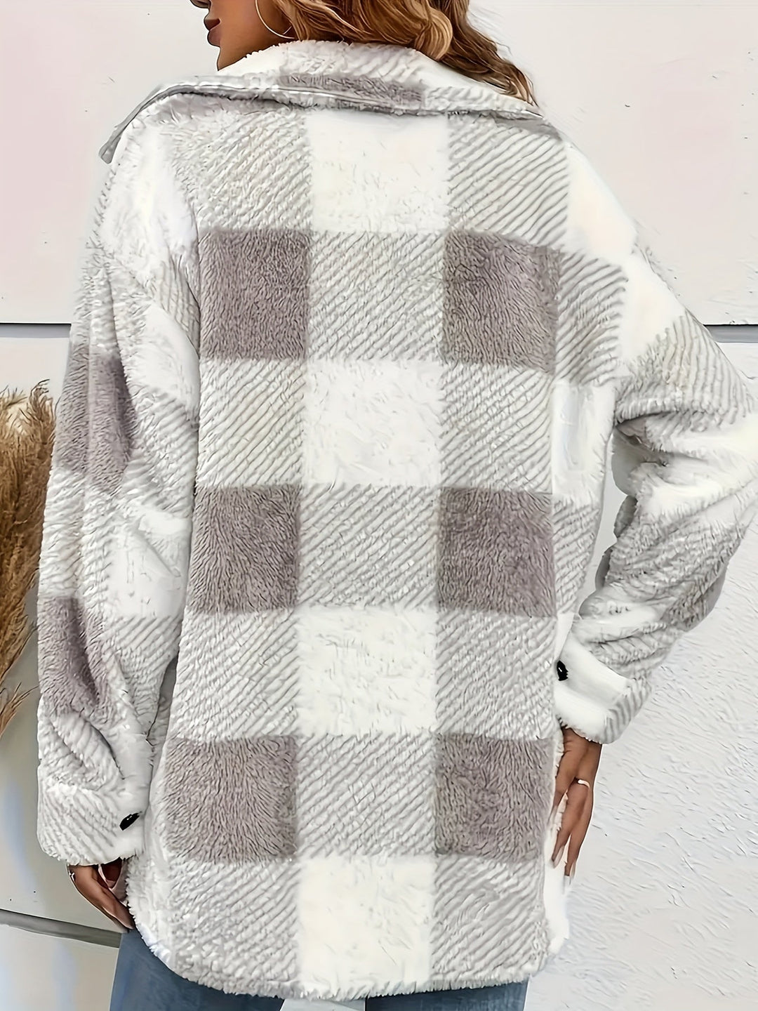 Lune London | Checked button jacket with long sleeves