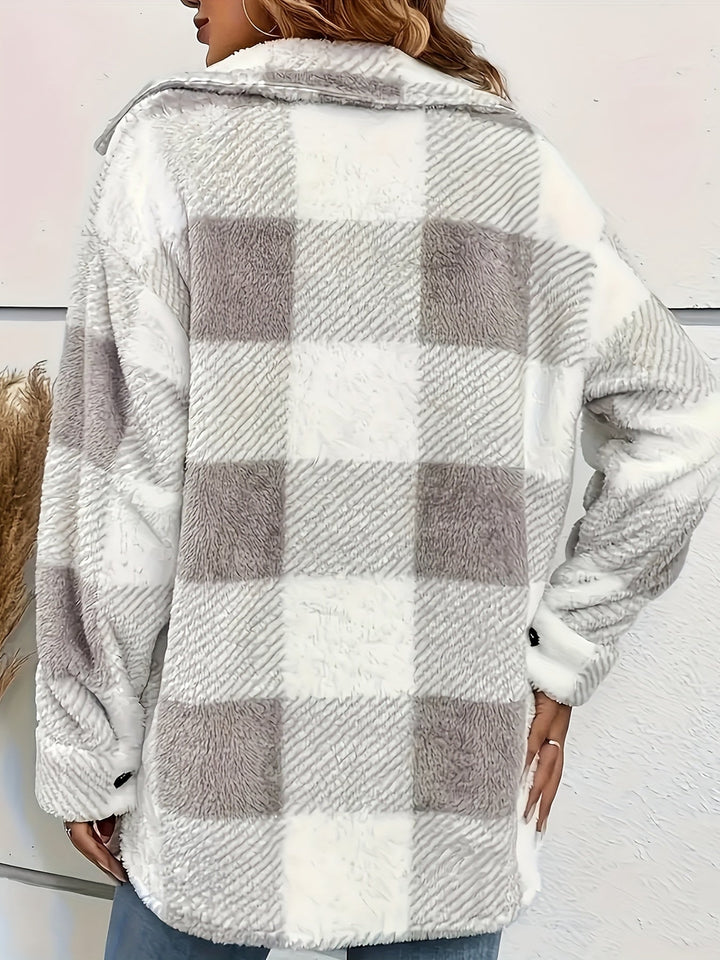 Lune London | Checked button jacket with long sleeves