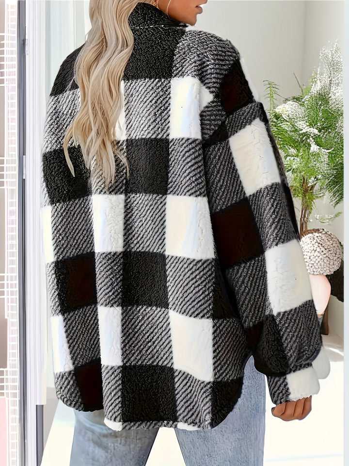 Lune London | Checked button jacket with long sleeves