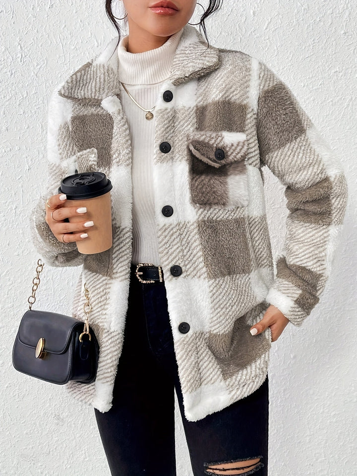 Lune London | Checked button jacket with long sleeves