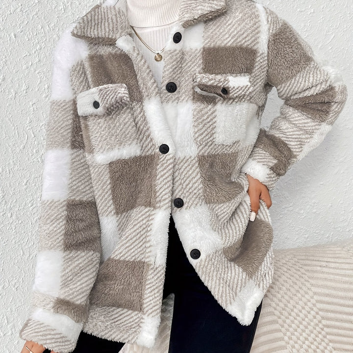 Lune London | Checked button jacket with long sleeves
