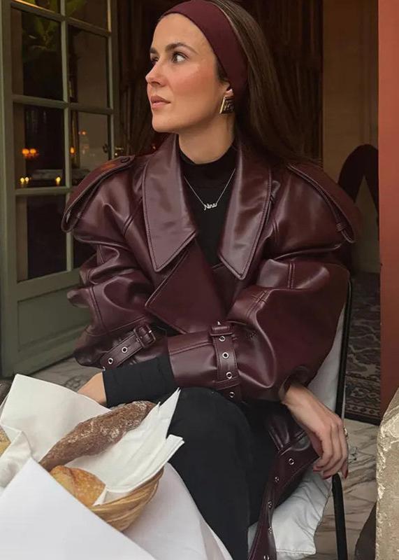Lune London | Revers Faux Leather Jacket