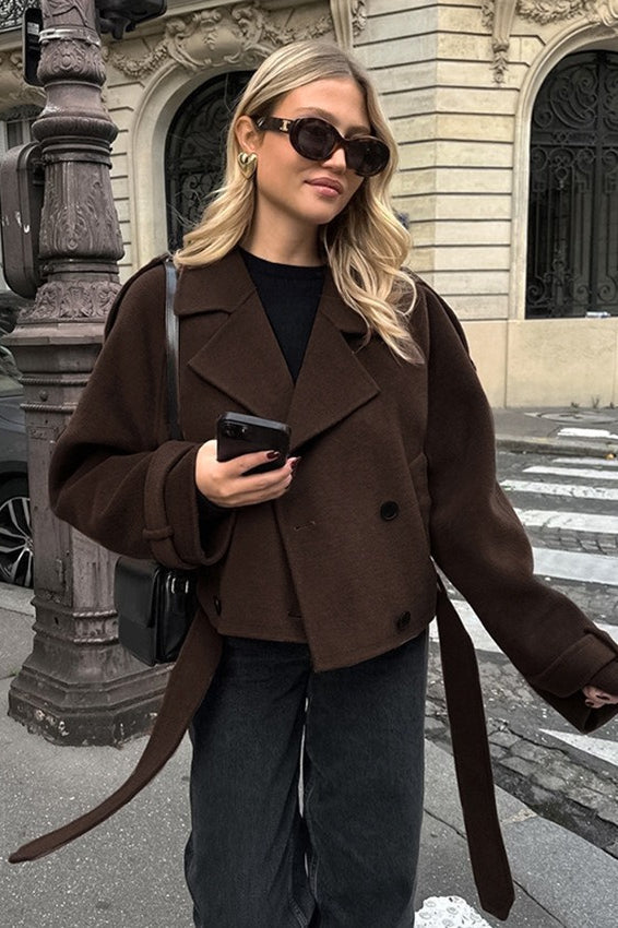 Lune London | Wool blend double-breasted jacket