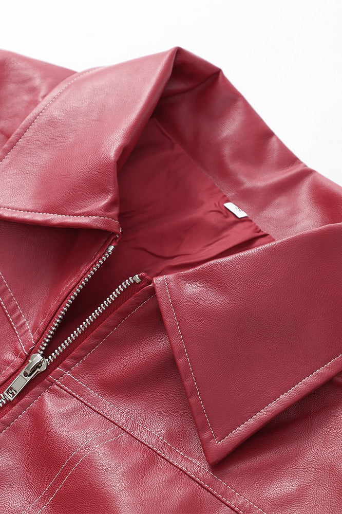 Lune London | Faux Leather Zip Jacket