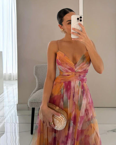 Lune London | Elegant Maxi Dress In Beautiful Floral Pattern