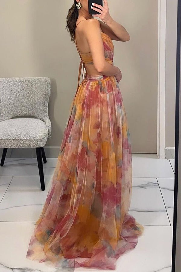 Lune London | Elegant Maxi Dress In Beautiful Floral Pattern