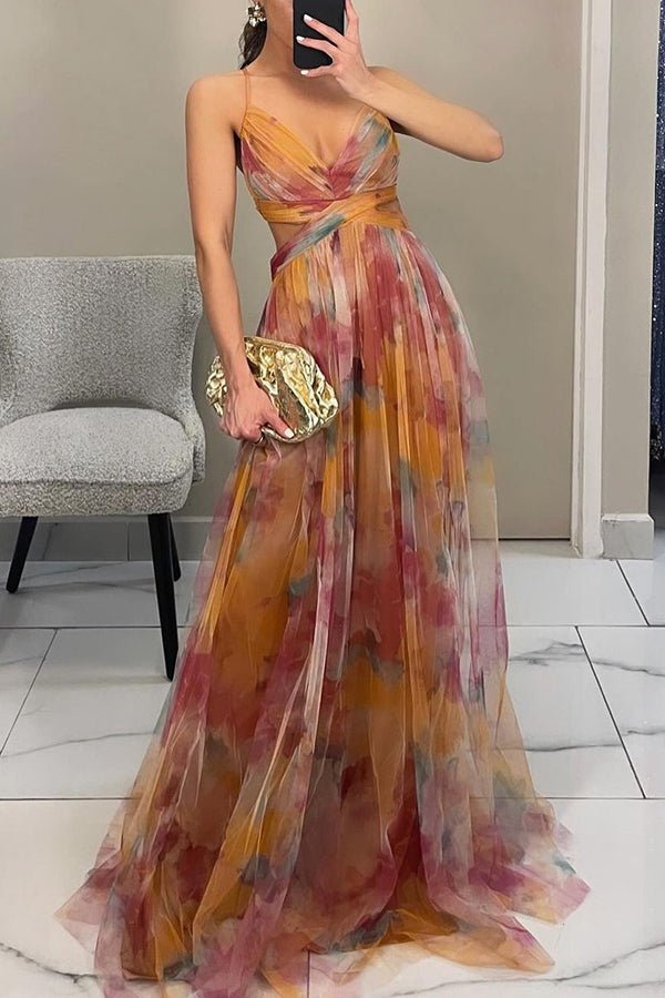 Lune London | Elegant Maxi Dress In Beautiful Floral Pattern