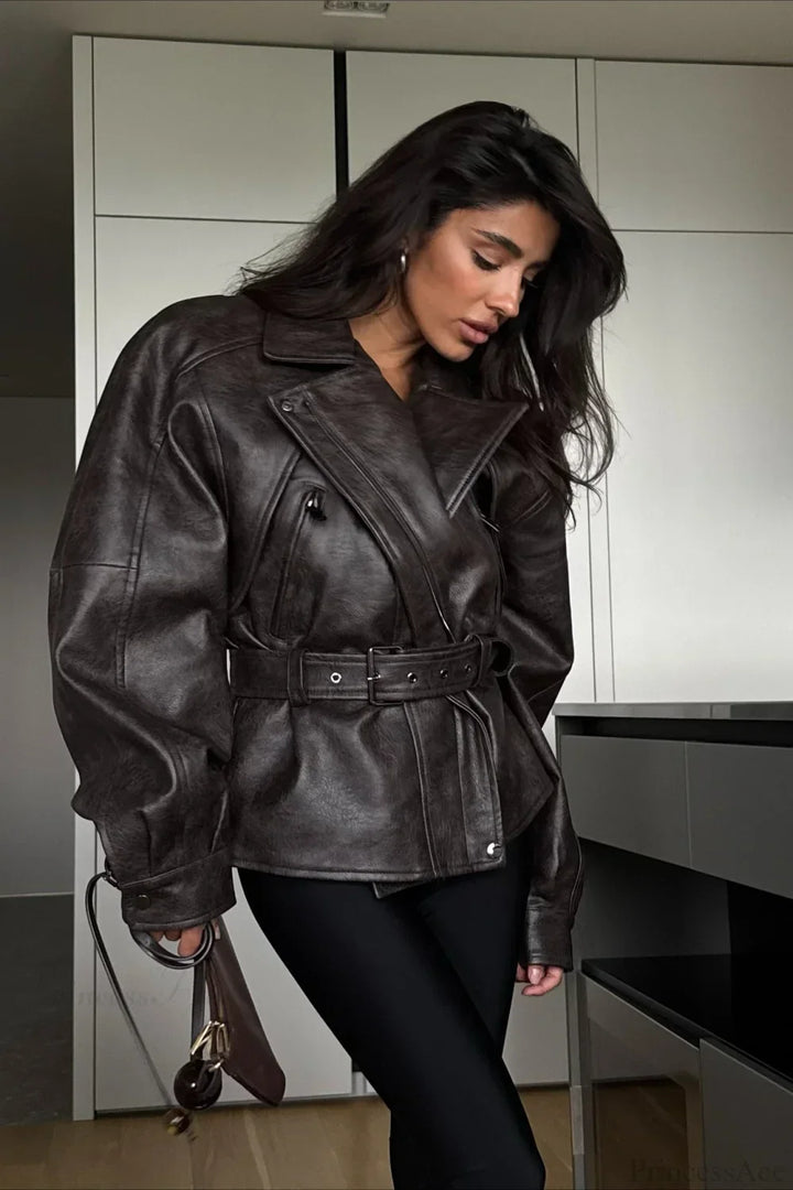 Lune London | Faux Leather Short Jacket