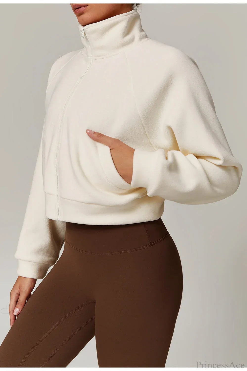 Lune London | Athletic Stand Collar Zip Yoga Jacket