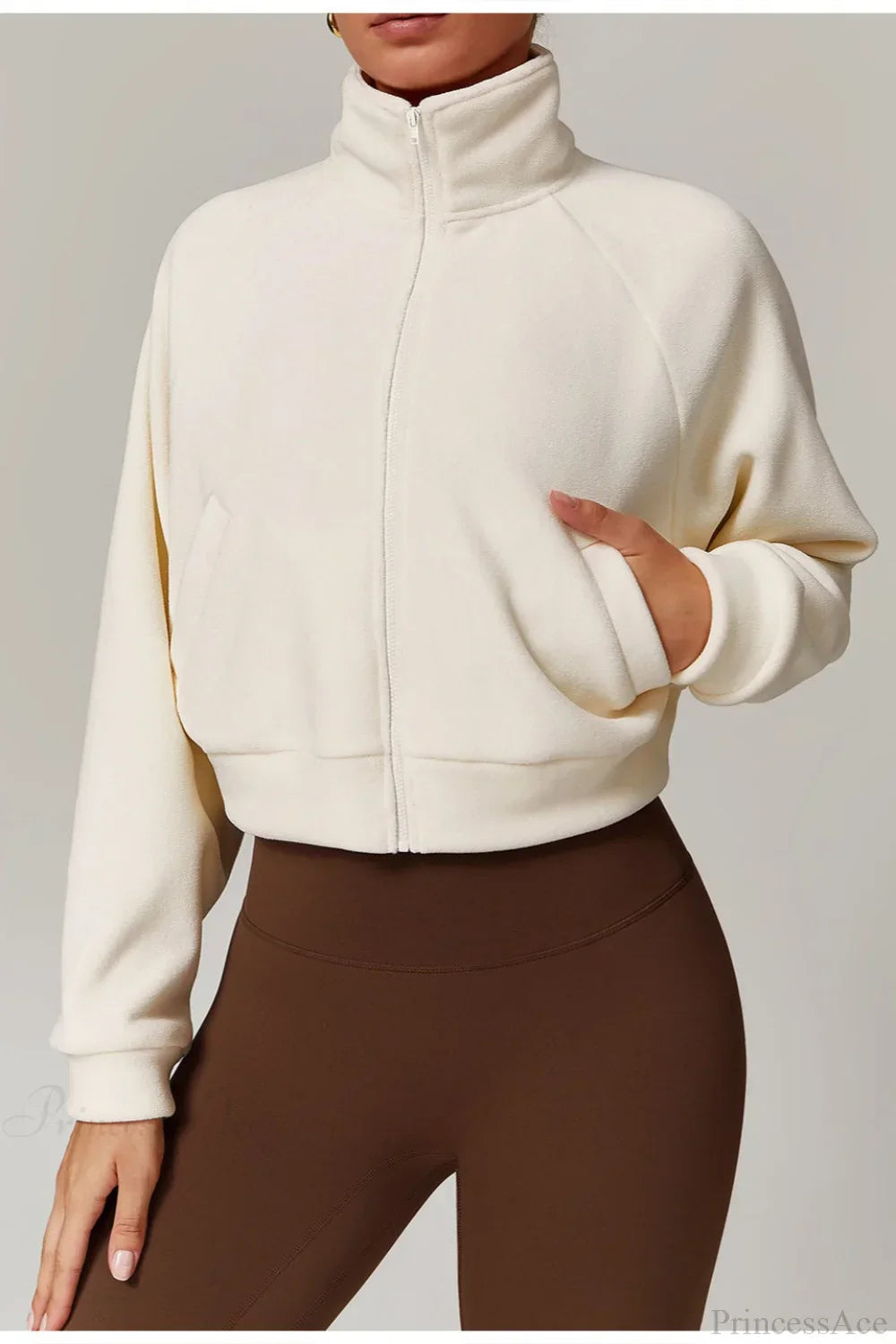 Lune London | Athletic Stand Collar Zip Yoga Jacket