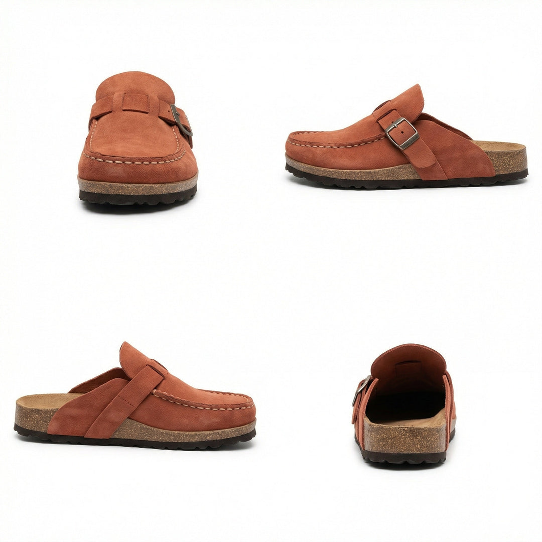 Clogs - Women's Retro Suede Slip-On Mule
