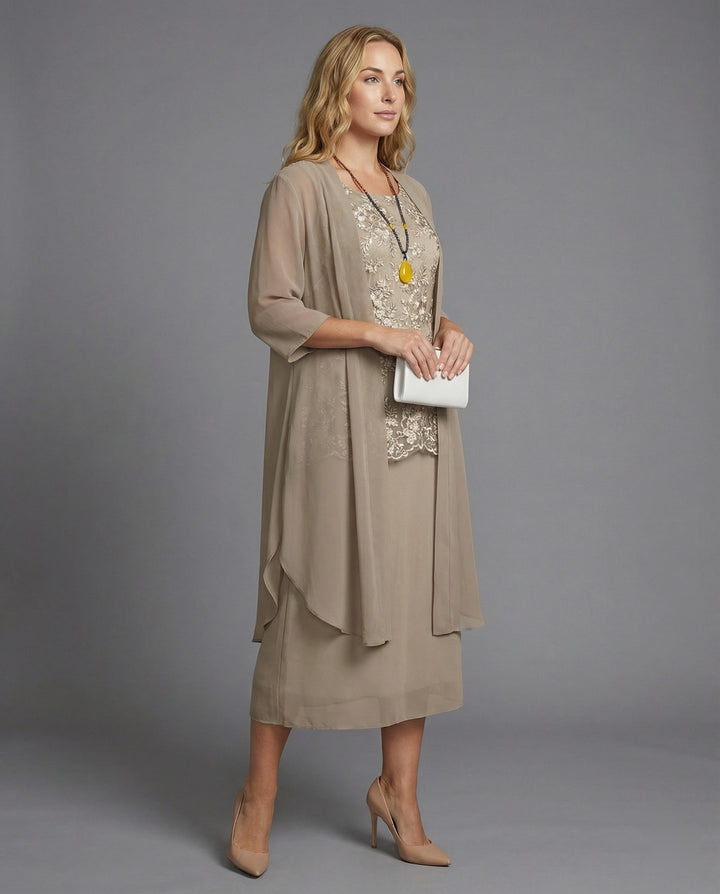 Lune London | Two-Piece Chiffon Dress Elegant Set